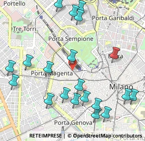 Mappa Via Vincenzo Monti, 20121 Milano MI, Italia (1.2465)