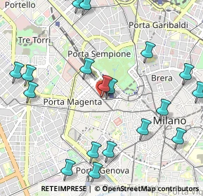 Mappa Via Vincenzo Monti, 20121 Milano MI, Italia (1.3375)