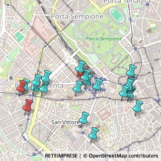 Mappa Piazza Virgilio, 20123 Milano MI, Italia (0.5605)