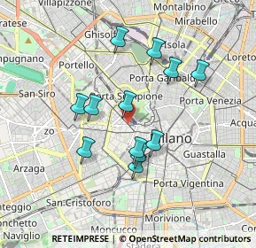 Mappa Via Vincenzo Monti, 20121 Milano MI, Italia (1.5425)