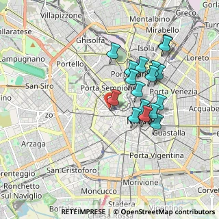 Mappa Via Vincenzo Monti, 20121 Milano MI, Italia (1.60556)