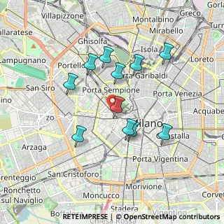 Mappa Piazza Virgilio, 20123 Milano MI, Italia (1.59091)