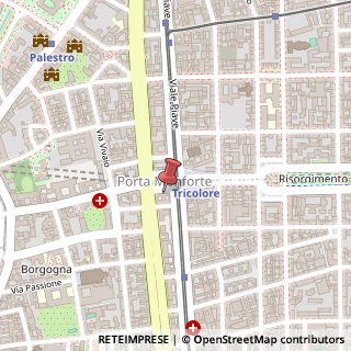 Mappa Piazza del Tricolore, 4, 20129 Milano, Milano (Lombardia)