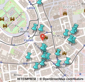 Mappa Via Rovello, 20100 Milano MI, Italia (0.279)