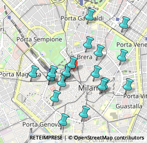 Mappa Via Rovello, 20100 Milano MI, Italia (0.9045)