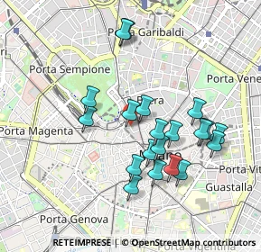 Mappa Via Rovello, 20100 Milano MI, Italia (0.86)