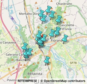 Mappa Via San Martino, 10015 Ivrea TO, Italia (1.4415)