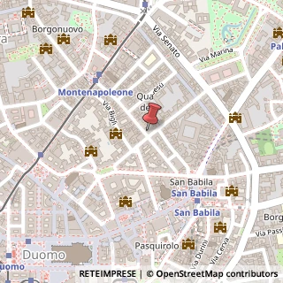 Mappa Via Monte Napoleone, 10, 20129 Milano, Milano (Lombardia)