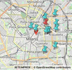Mappa Via Monte Napoleone, 20129 Milano MI, Italia (1.59667)