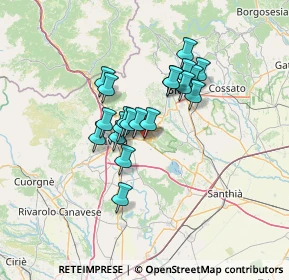 Mappa SP228, 10012 Bollengo TO, Italia (9.9175)