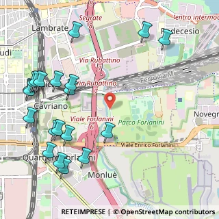Mappa Via Privata Taverna, 20134 Milano MI, Italia (1.3745)