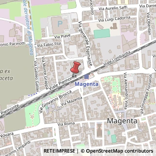 Mappa Viale Piemonte,  28, 20013 Magenta, Milano (Lombardia)