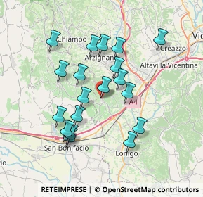 Mappa Via Martiri della Libertà, 36053 Gambellara VI, Italia (6.665)
