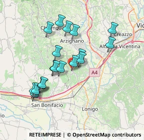 Mappa Via Martiri della Libertà, 36053 Gambellara VI, Italia (6.71737)