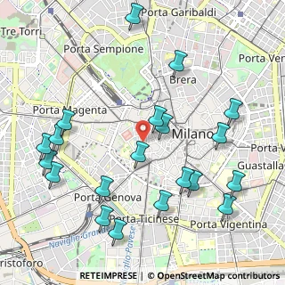 Mappa Via Cappuccio, 20123 Milano MI, Italia (1.207)