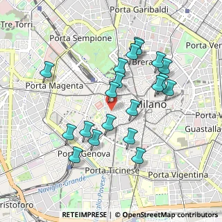 Mappa Via Cappuccio, 20123 Milano MI, Italia (0.8925)