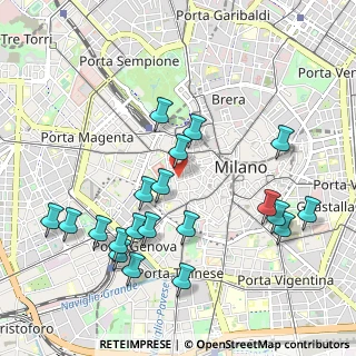 Mappa Via Cappuccio, 20123 Milano MI, Italia (1.096)
