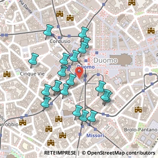 Mappa Via Speronari, 20123 Milano MI, Italia (0.224)