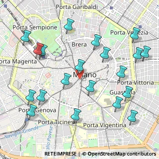 Mappa Via Speronari, 20123 Milano MI, Italia (1.239)