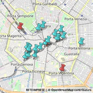 Mappa Via Speronari, 20123 Milano MI, Italia (0.8145)