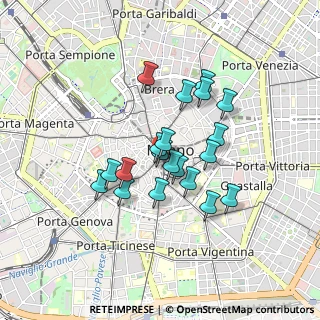 Mappa Via Speronari, 20123 Milano MI, Italia (0.6715)