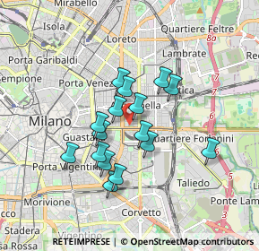 Mappa Piazza Giuseppe Grandi, 20129 Milano MI, Italia (1.36375)