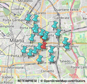 Mappa Piazza Giuseppe Grandi, 20129 Milano MI, Italia (1.3885)