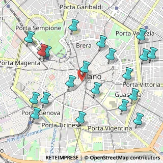 Mappa Piazza Santa Maria Beltrade, 20123 Milano MI, Italia (1.245)