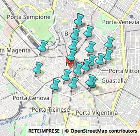Mappa Via dell'Unione 1 @Wellio, 20123 Milano MI, Italia (0.7215)