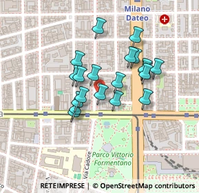 Mappa Via Bronzetti Fratelli, 20129 Milano MI, Italia (0.1715)