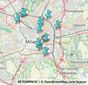 Mappa Via Bronzetti Fratelli, 20129 Milano MI, Italia (3.21818)