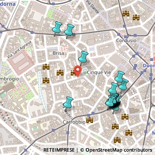 Mappa Piazza Borromeo, 20123 Milano MI, Italia (0.297)