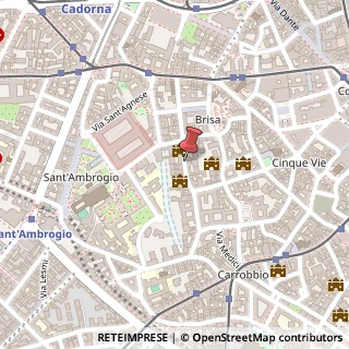 Mappa Via Cappuccio,  17, 20123 Milano, Milano (Lombardia)