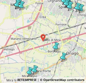 Mappa Via Fossa Donne, 30034 Mira VE, Italia (3.48533)