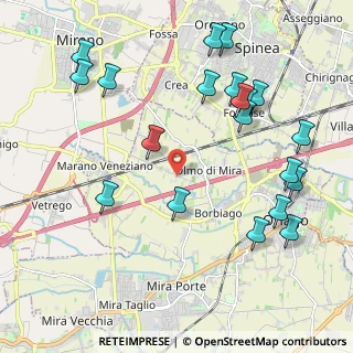 Mappa Via Fossa Donne, 30034 Mira VE, Italia (2.4175)