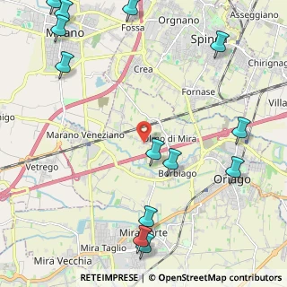 Mappa Via Fossa Donne, 30034 Mira VE, Italia (3.09231)