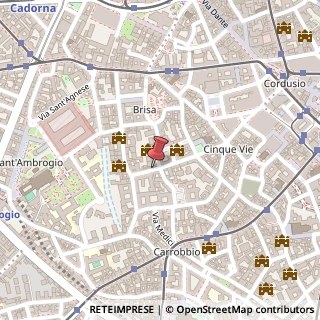Mappa Via Sant'Orsola, 8, 20123 Milano, Milano (Lombardia)
