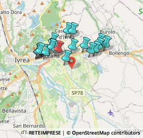 Mappa Piazza Boves, 10015 Ivrea TO, Italia (1.486)