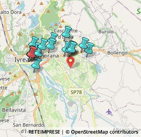 Mappa Piazza Boves, 10015 Ivrea TO, Italia (1.5725)