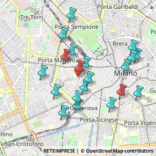 Mappa Via De Togni Aristide, 20123 Milano MI, Italia (0.9955)