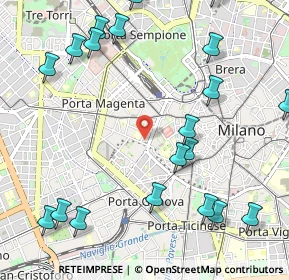 Mappa Via De Togni Aristide, 20123 Milano MI, Italia (1.38)
