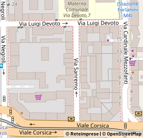 Mappa Via Privata Sanremo, 20133 Milano MI, Italia (0.06923)