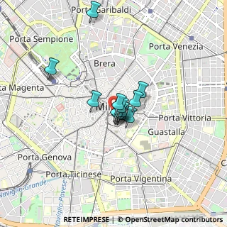 Mappa Duomo M1, 20123 Milano MI, Italia (0.46385)