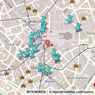 Mappa Via Cappellari, 20123 Milano MI, Italia (0.252)