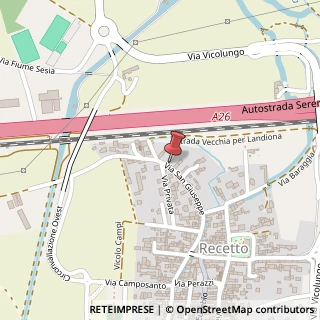 Mappa Via San Giuseppe, 26, 28060 Recetto, Novara (Piemonte)