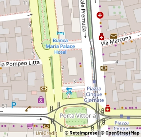 Mappa Piazza Cinque Giornate, 20100 Milano MI, Italia (0.03889)