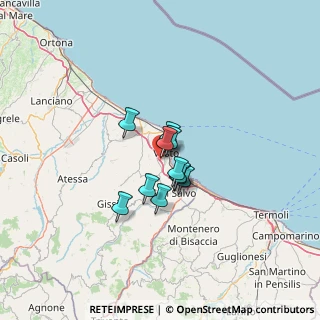 Mappa Via Colli II°, 66054 Vasto CH, Italia (7.85273)