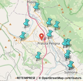 Mappa SP Corfiniense, 67035 Pratola Peligna AQ, Italia (4.88231)