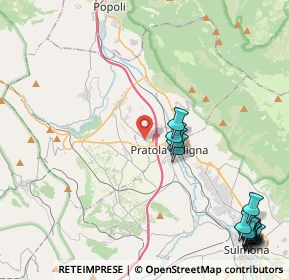 Mappa SP Corfiniense, 67035 Pratola Peligna AQ, Italia (6.41643)
