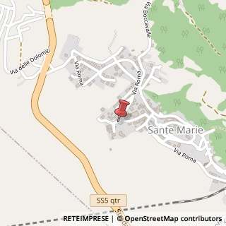 Mappa Via Monte Bove, 1, 67067 Sante Marie, L'Aquila (Abruzzo)